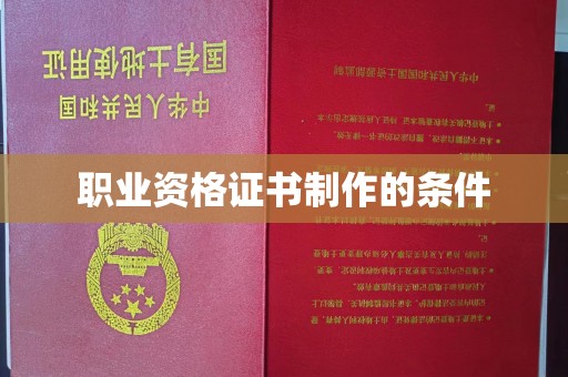 望花职业资格证书制作的条件